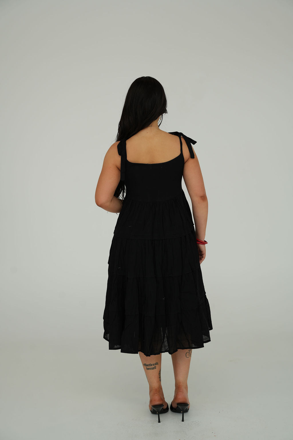 The Seraphina Green Tiered Midi Dress