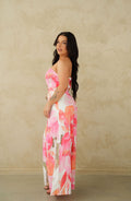 Floral Wide-Leg Jumpsuit with Waist Tie