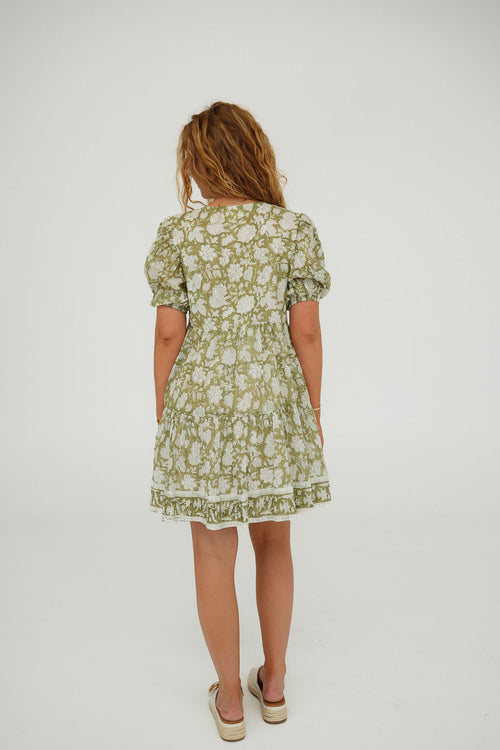 Block Print Mini Dress