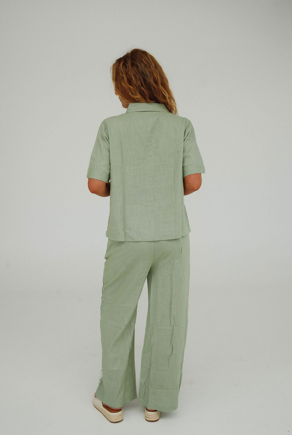 Linen-Look cotton mix two piece Set