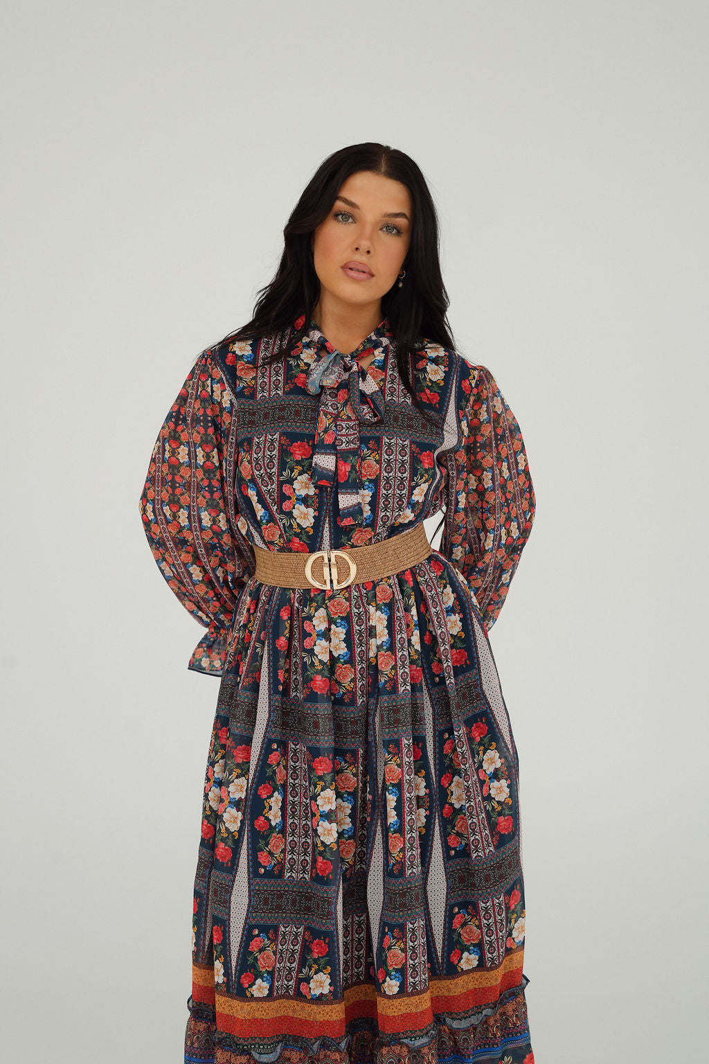 Chiffon Floral Maxi Dress