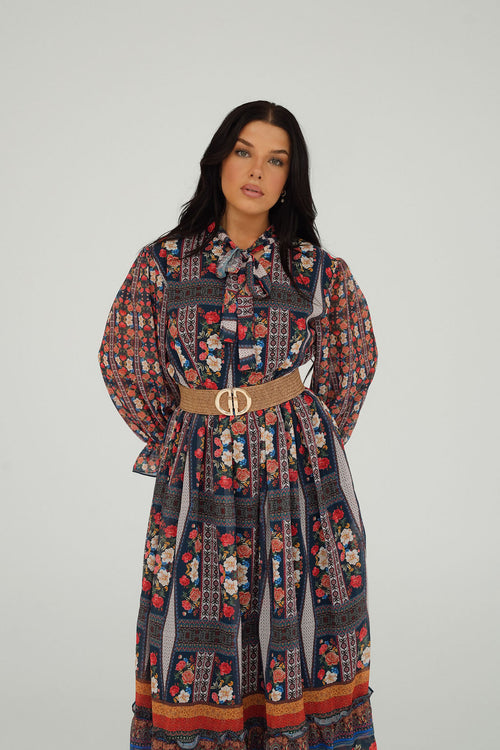 Chiffon Floral Maxi Dress