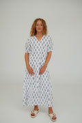 Bohemian Block Print Maxi Dress