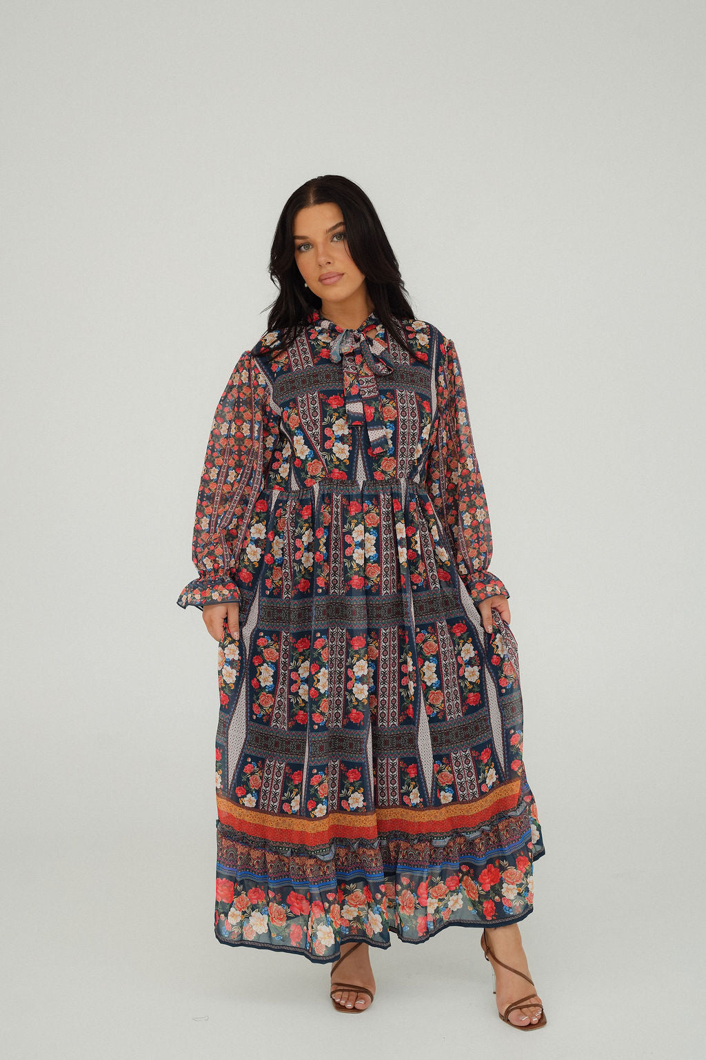 Chiffon Floral Maxi Dress